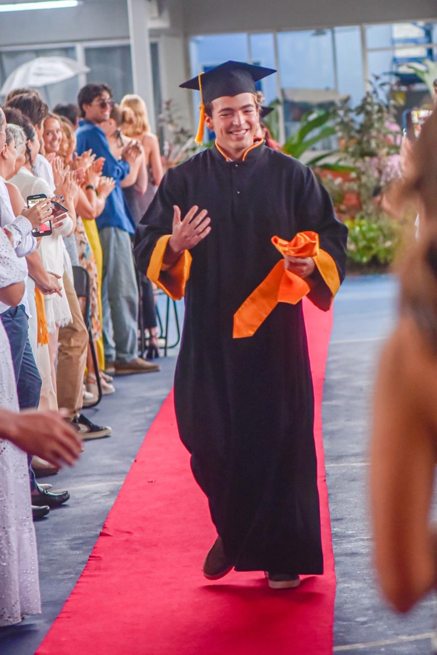 Ryan Santa Cruz smiling at his graduation ceremony